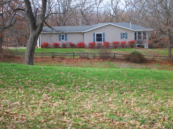 View of Wapello county Iowa home for sale on 121 acres of land